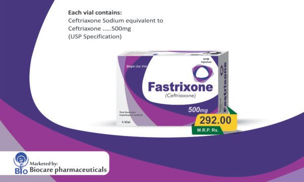 Fastrixone 500mg Injection (Ceftriaxone)