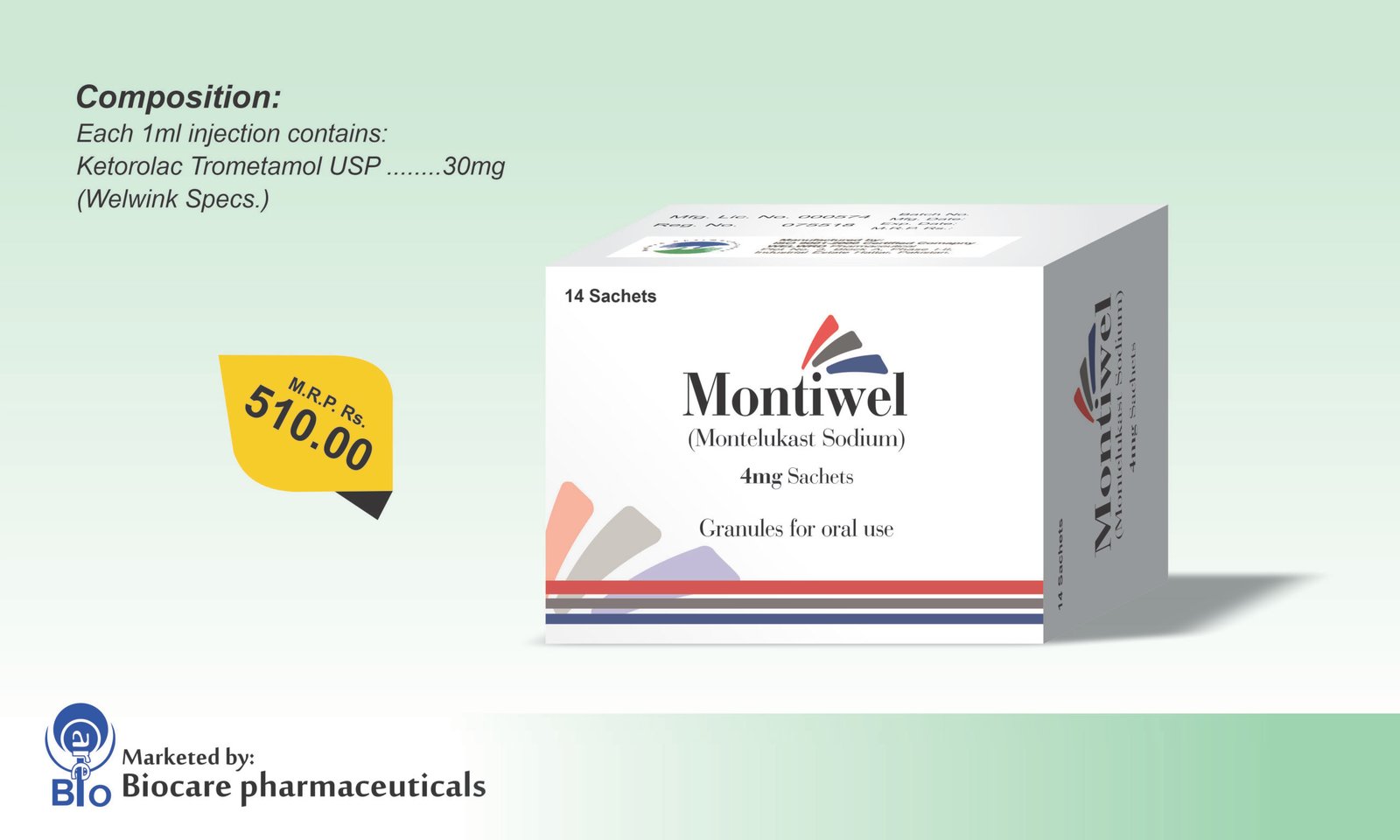 Montiwel 4 mg Sachets (Montelukast Sodium)