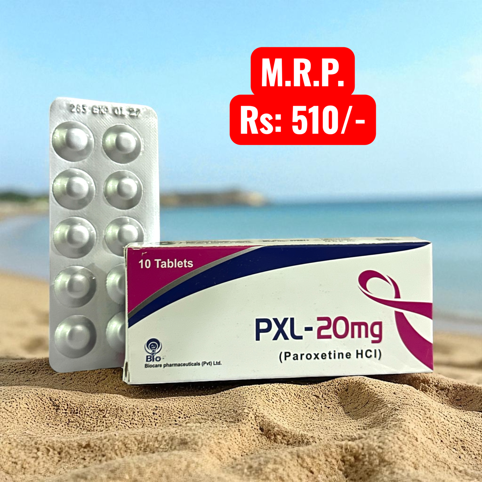 PXL 20 mg Tablets (Paroxetine Hydrochloride) – Biocare Pharmaceuticals